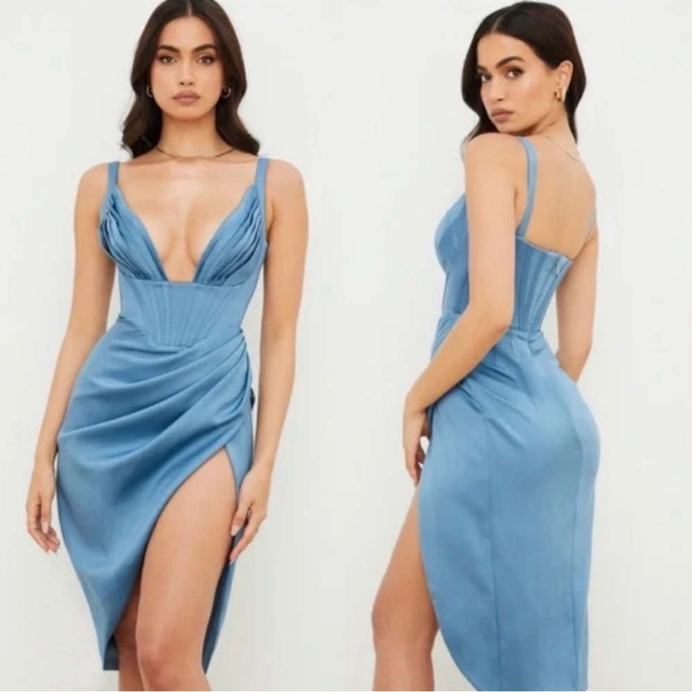 NWOT House of CB Faye  Corset Midi dress